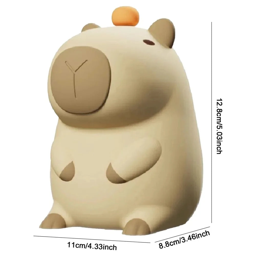 Rechargeable Cute Capybara Night Light - Dimmable Nightlight Touch Lamp